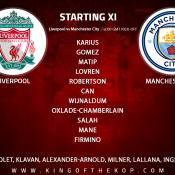 Liverpool team v Manchester City