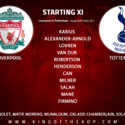 Liverpool team v Tottenham