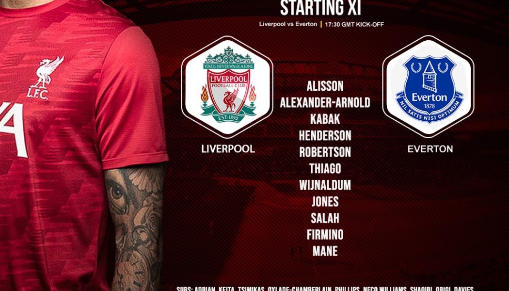 Liverpool team v Everton 20 February 2021