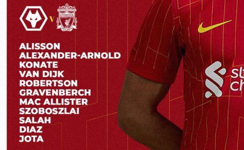 Confirmed Liverpool team to face Wolves in the Premier League at Molineux on Saturday 28th of September 2024