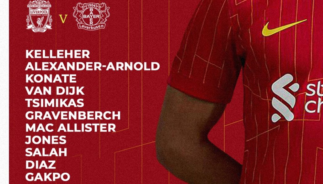 Confirmed: Liverpool team vs Bayer Leverkusen