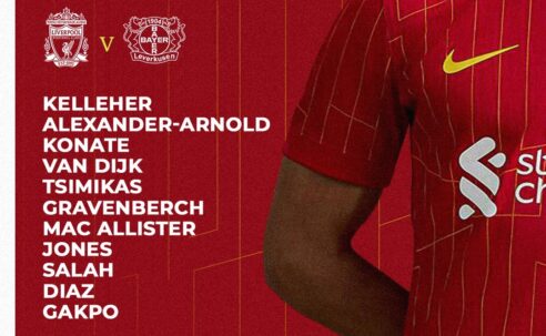 Confirmed: Liverpool team vs Bayer Leverkusen