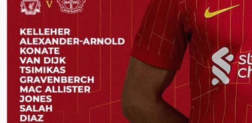 Confirmed: Liverpool team vs Bayer Leverkusen