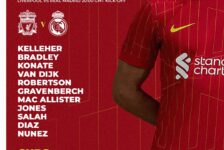 Liverpool team VS Real Madrid Anfield 27 November 2024