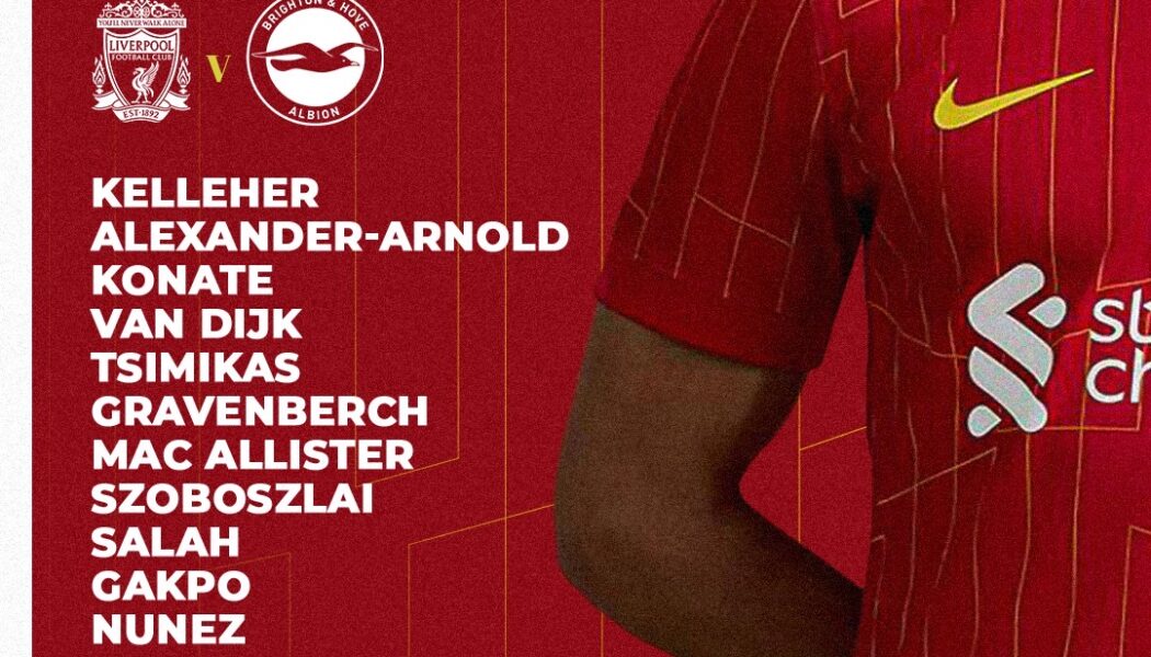 Confirmed: Liverpool team vs Brighton