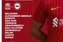 Confirmed: Liverpool team vs Brighton