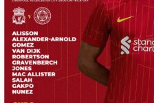 Confirmed: Liverpool team vs Leicester