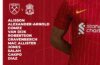 Liverpool team vs West Ham 29th of December 2024