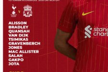 Confirmed: Liverpool team vs Tottenham