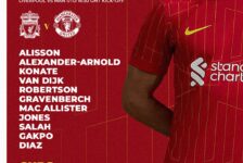 Liverpool team vs Man United Anfield January 5 2025