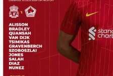 Confirmed: Liverpool team vs Lille