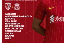 Confirmed: Liverpool team vs Bournemouth