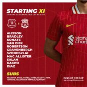 Confirmed: Liverpool team vs Everton