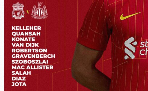 Confirmed: Liverpool team vs  Newcastle Utd